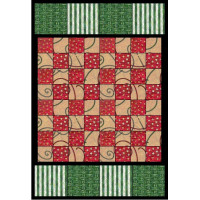 Game Board in Patchwork for checker or drafts - pattern