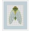 Cicada cross stitch kit by Mamie Designs.