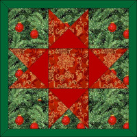 Ohio Star Cushion or Table Centre pattern from Ellie's Cottage 