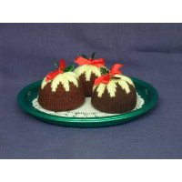 Knitting pattern for Christmas Pudding