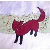 An applique pattern for a fox
