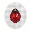 Ladybug mini cross stitch kit by Mamie Designs.