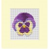Pansy miniature cross stitch kit by Mary Elizabeth Designs.