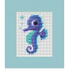 Seahorse cross stitch kit by Mamie Designs.