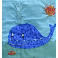 An applique pattern for a whale